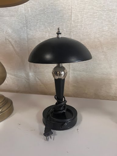 Table Lamp Black Metal 12" Height