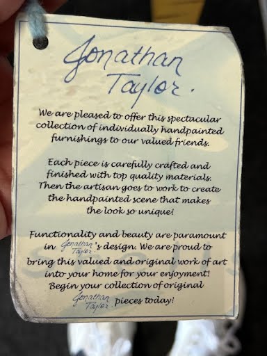 Vanity w/ Mirror Signed Jonathan Taylor Palm