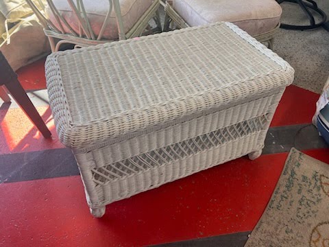 Wicker White Coffee Table