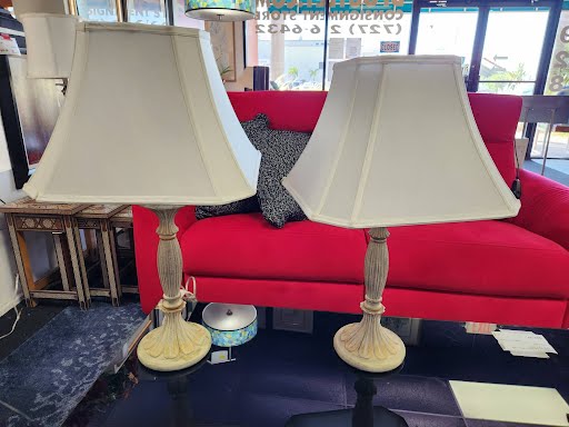 SET OF 2-Beige Table Lamps
