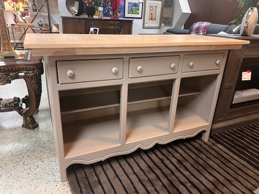 Beige Kitchen Island/Buffet