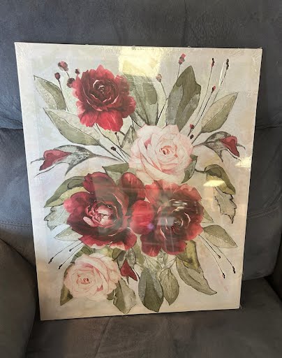Wall Art Canvas Roses 16w 20h