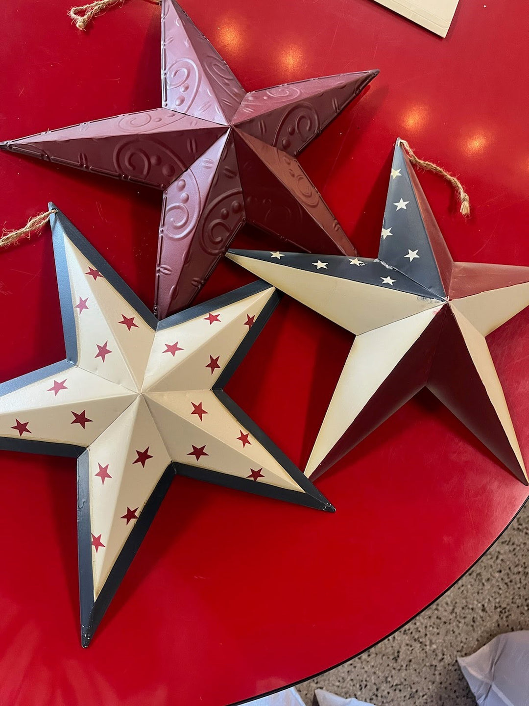 SET OF 3 - American Theme Stars Wall Art