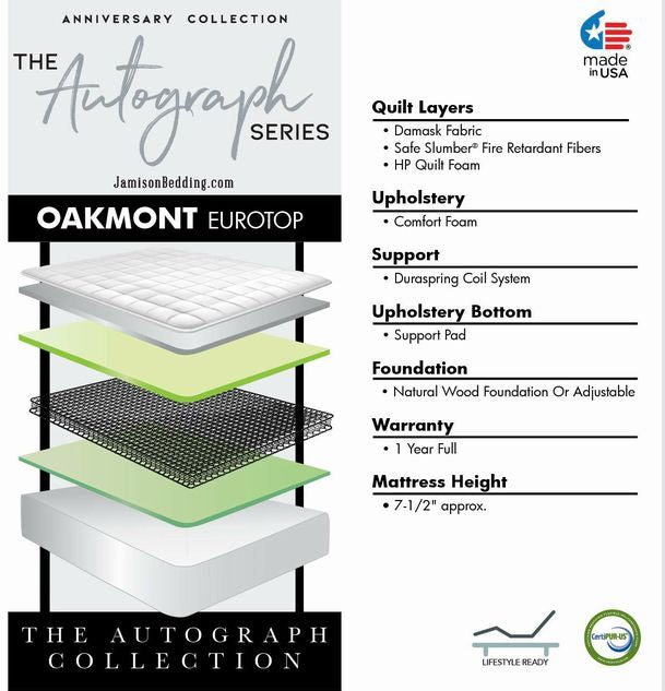 Oakmont Eurotop QUEEN Mattress