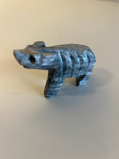 4" Marble Bear Figurine