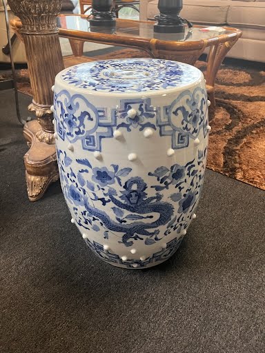 19" Height Blue Stool