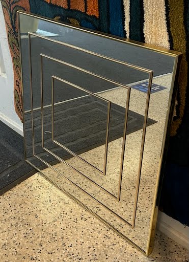 Vintage 70s MCM Mirror 30x30