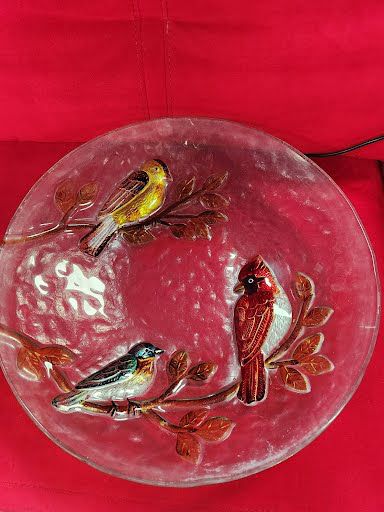 Glass Bowl w. Birds