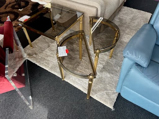 SET OF 2- Half Moon End Table