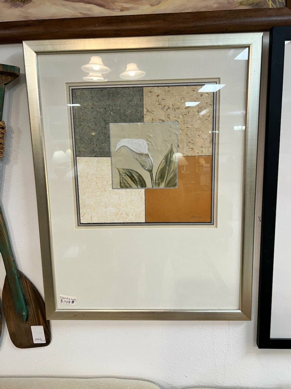 24" x 31" Silver Frame Contemporary Design Wall Art
