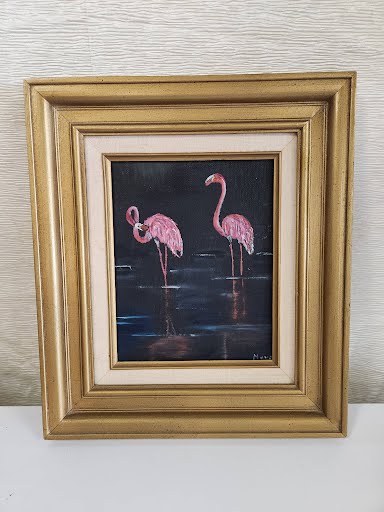 13.5" Flamingo Wall Art
