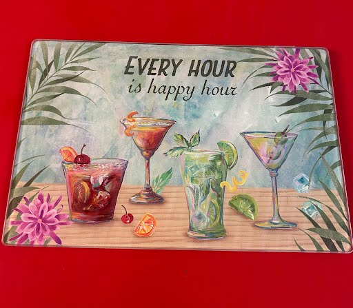 "Every Hour Is Happy Hour" 12x8 Trivet