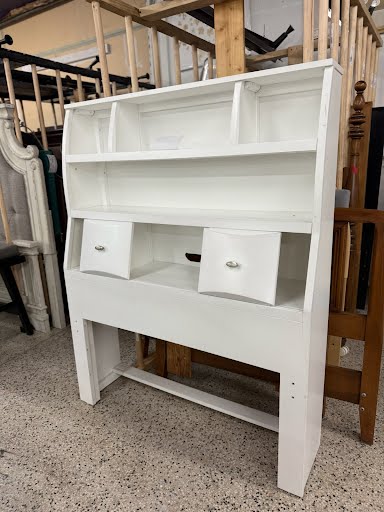White Bookcase Twin Headboard