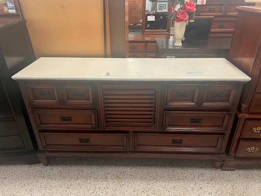 Dark/Shabby White Top Dresser