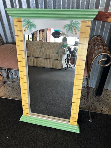 Vanity w/ Mirror Signed Jonathan Taylor Palm