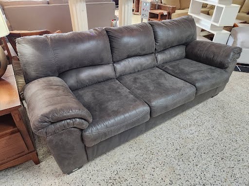 90"W Slate Three Cushion Sofa