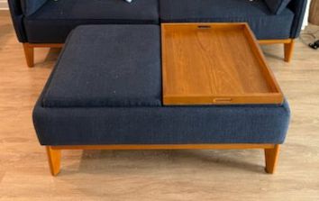 Navy Blue Ottoman