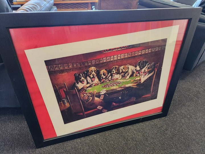 " Poker Sympathy" by CM Coolidge 31 x 25" Wall Art