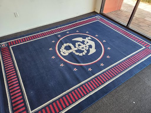 Area Rug 94" x 135" Marina navy blue