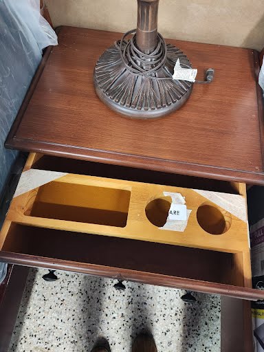 Medium Wood Two Drawer Nightstand