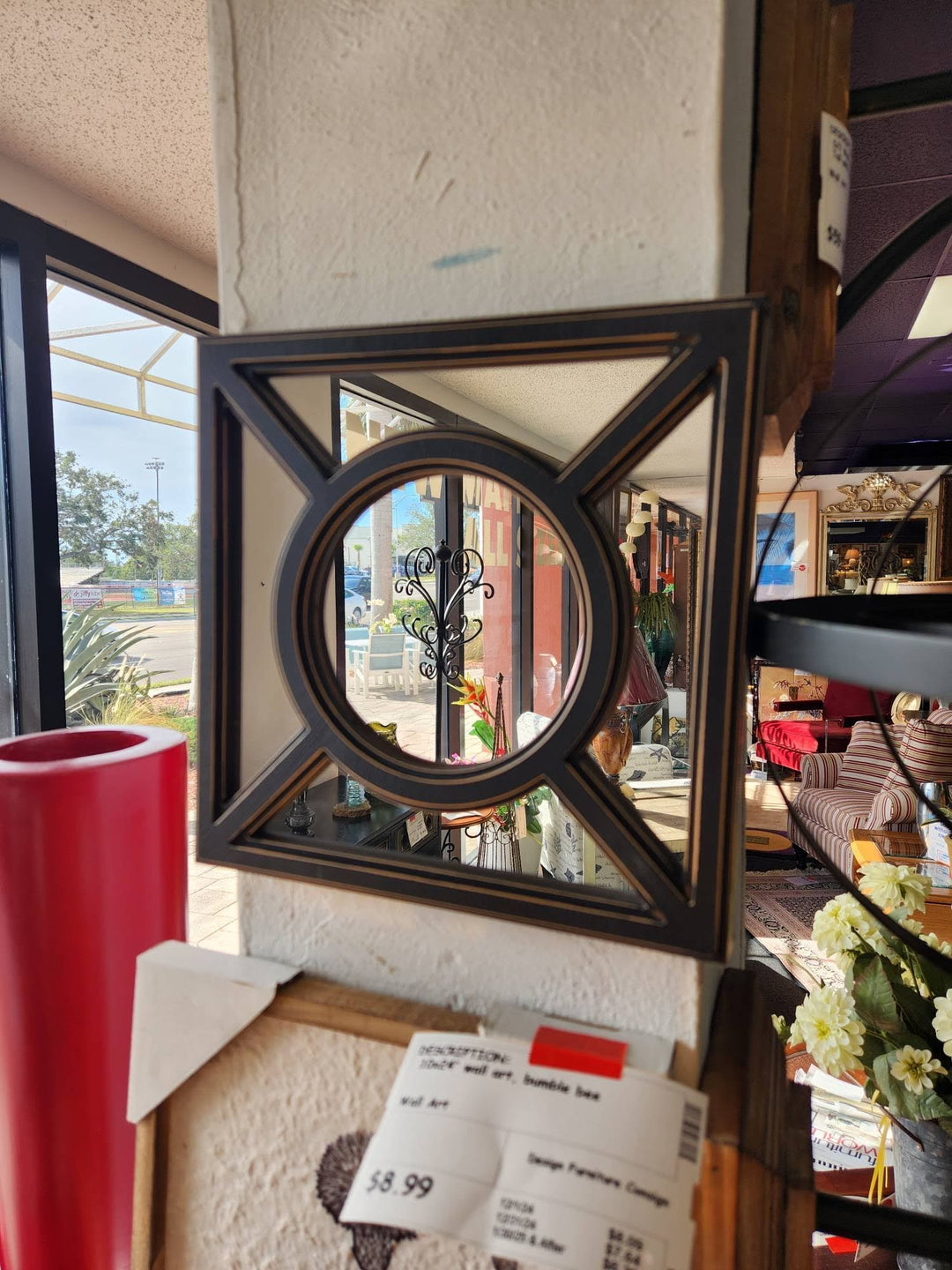 Black 10" Mirror