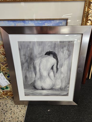 SET OF 2- nude B&W drawings Wall Art  24.5" x 27.5"