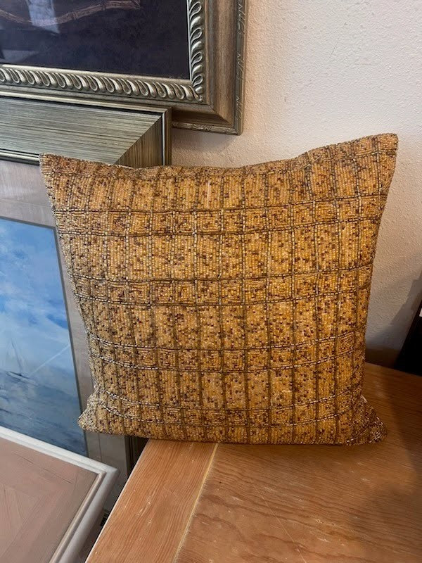 Hand Embroidered, 16x16" Pillow