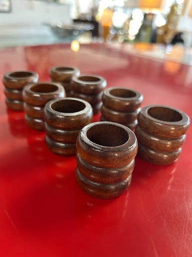 Napkin Rings SET OF 8 Wood