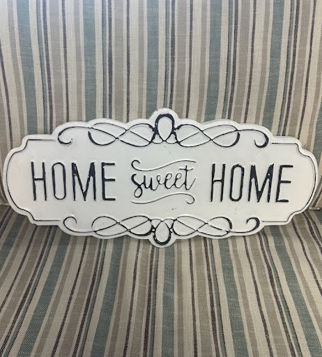 Wall Art "HOME SWEET HOME" metal 11d 23.5w