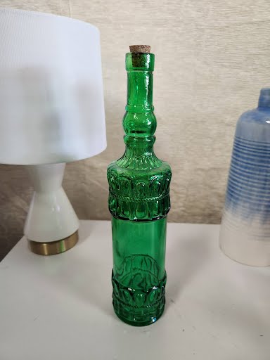 13.5" Green Bottle