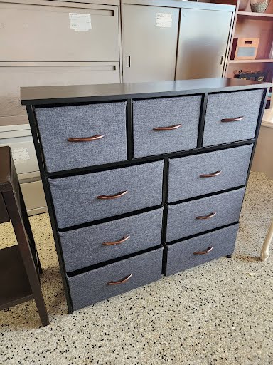 Black Felted Drawers Dresser