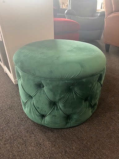 Velvet Storage Ottoman