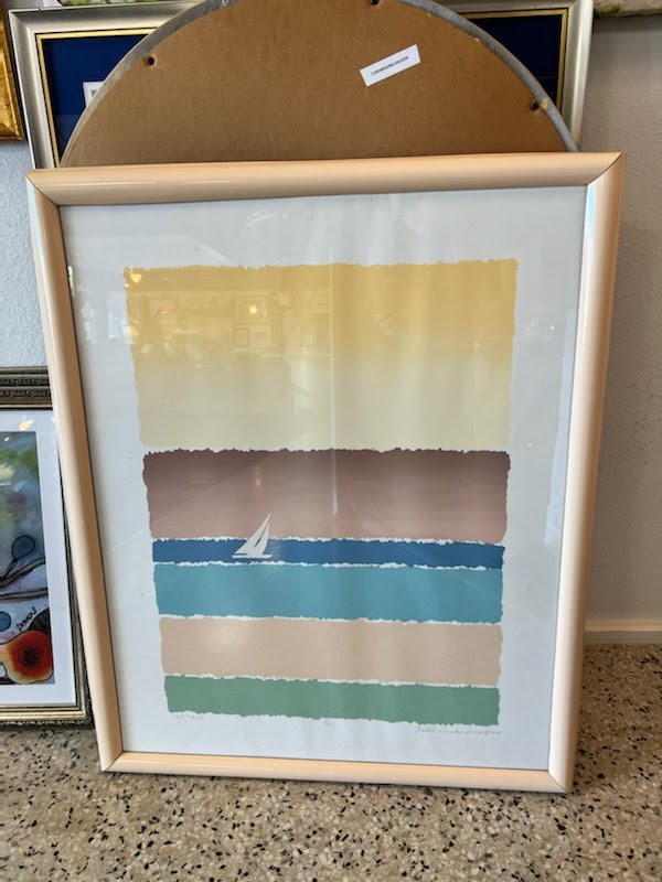 Signed Beach Print Wall Art