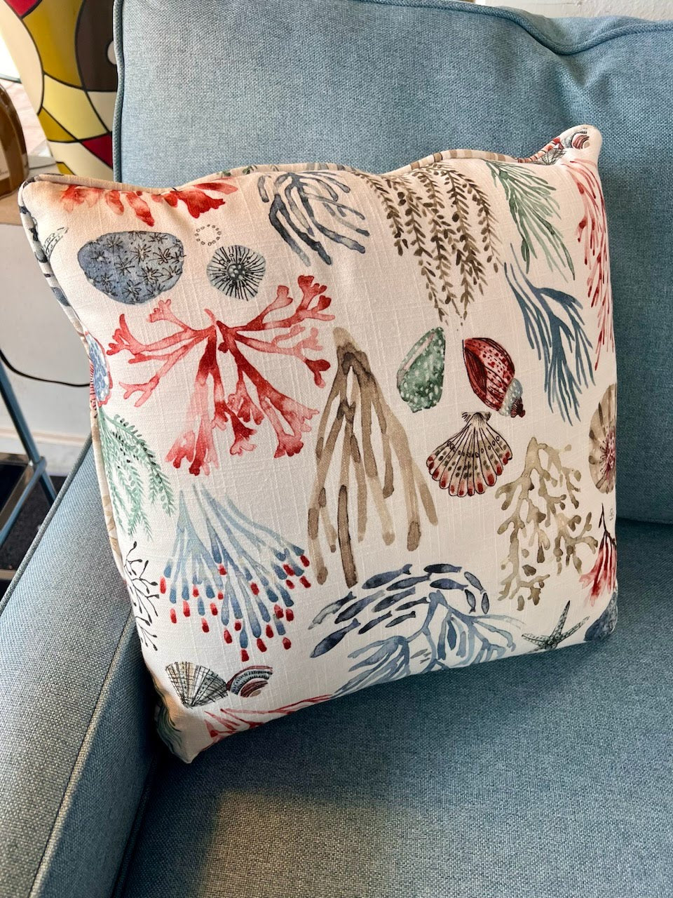 Set of 2 - Nat Coral throw pillows
