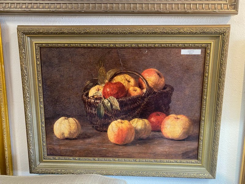 Framed Art Basket of Apples