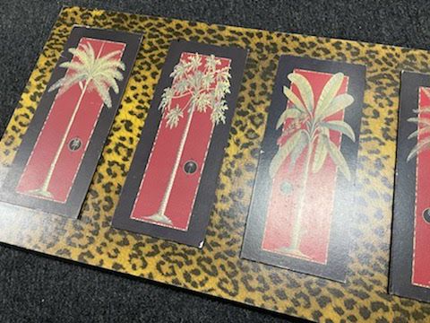24"x13" Palm Tree/ Cheetah Framed Art