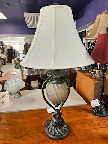 Tinted Glass Table Lamp