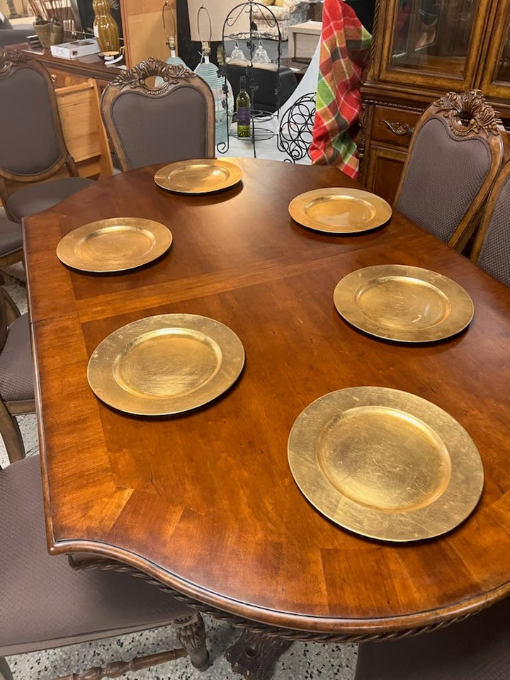 Ashley Furniture Dining Set with 1 Leaf, 8 Chairs