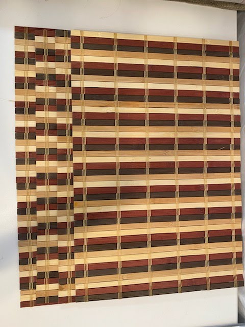 SET/4 wooden stick placemats