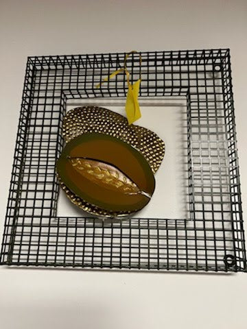 Set/2 Metal wire box wall art