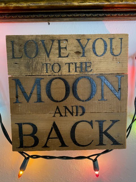Moon and Back Wall Art
