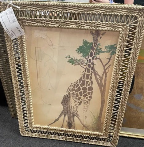 25"x31" Giraffe Framed Art