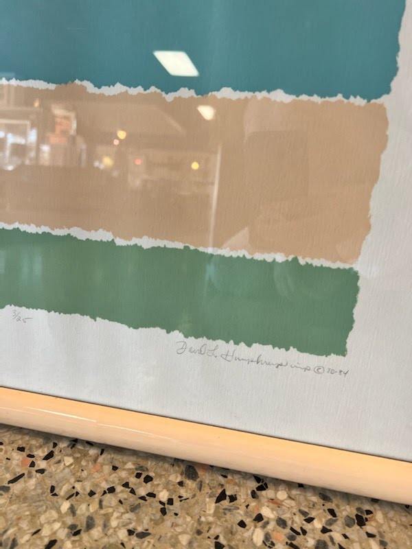 Signed Beach Print Wall Art