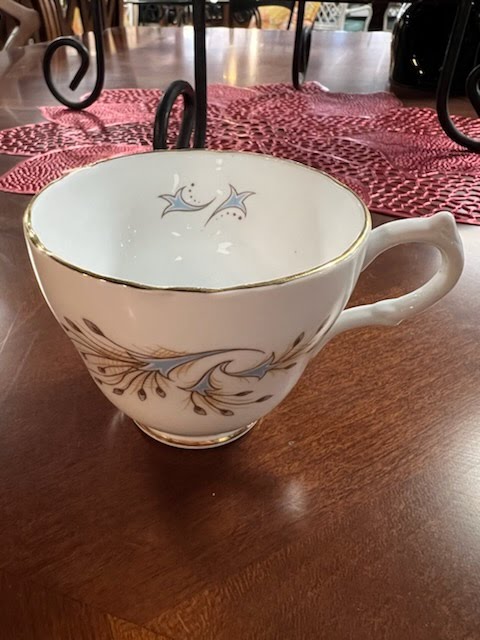 Regency Tea Cup with blue swirl
