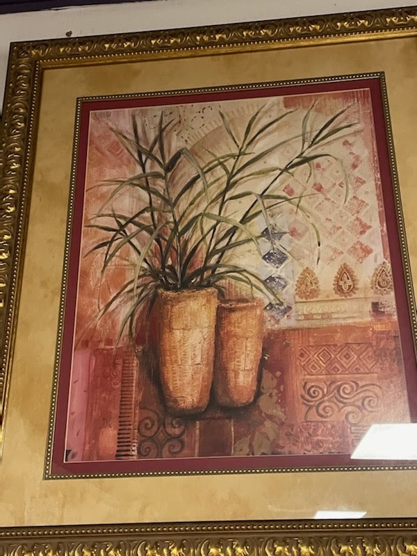 SET OF 2 Gold Framed Art