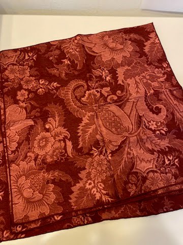 Set of 4 - Red floral placemats
