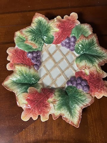 Fitz & Floyd Grape leaves Plate