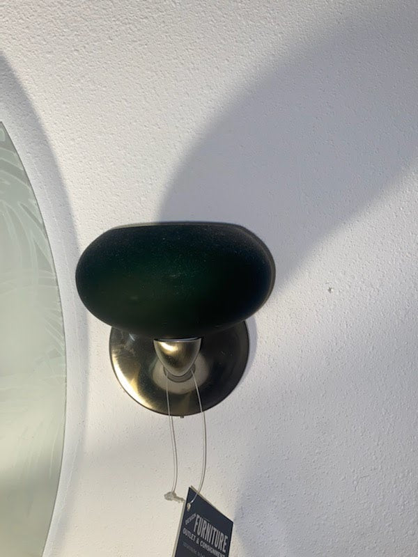 SET/2 Eden meteor wall sconce, satin nickle green.