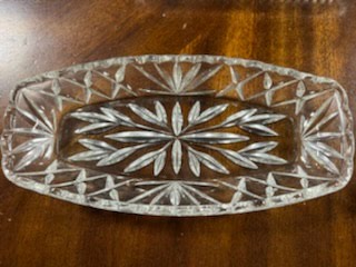 Cut glass tray