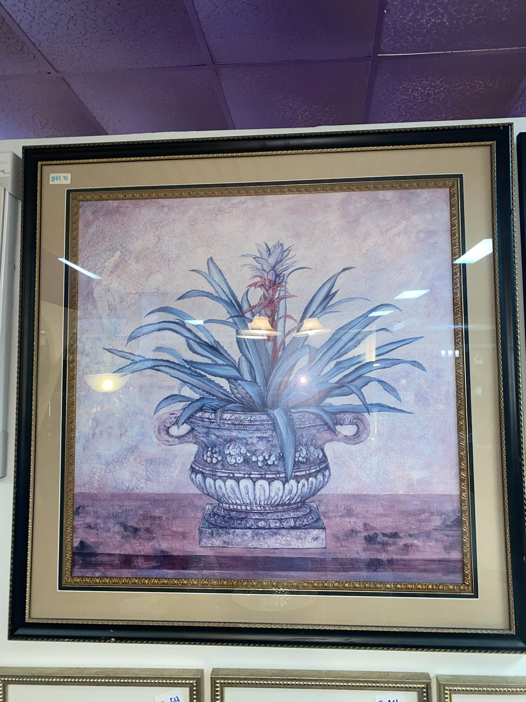 Framed Art plant in vase
